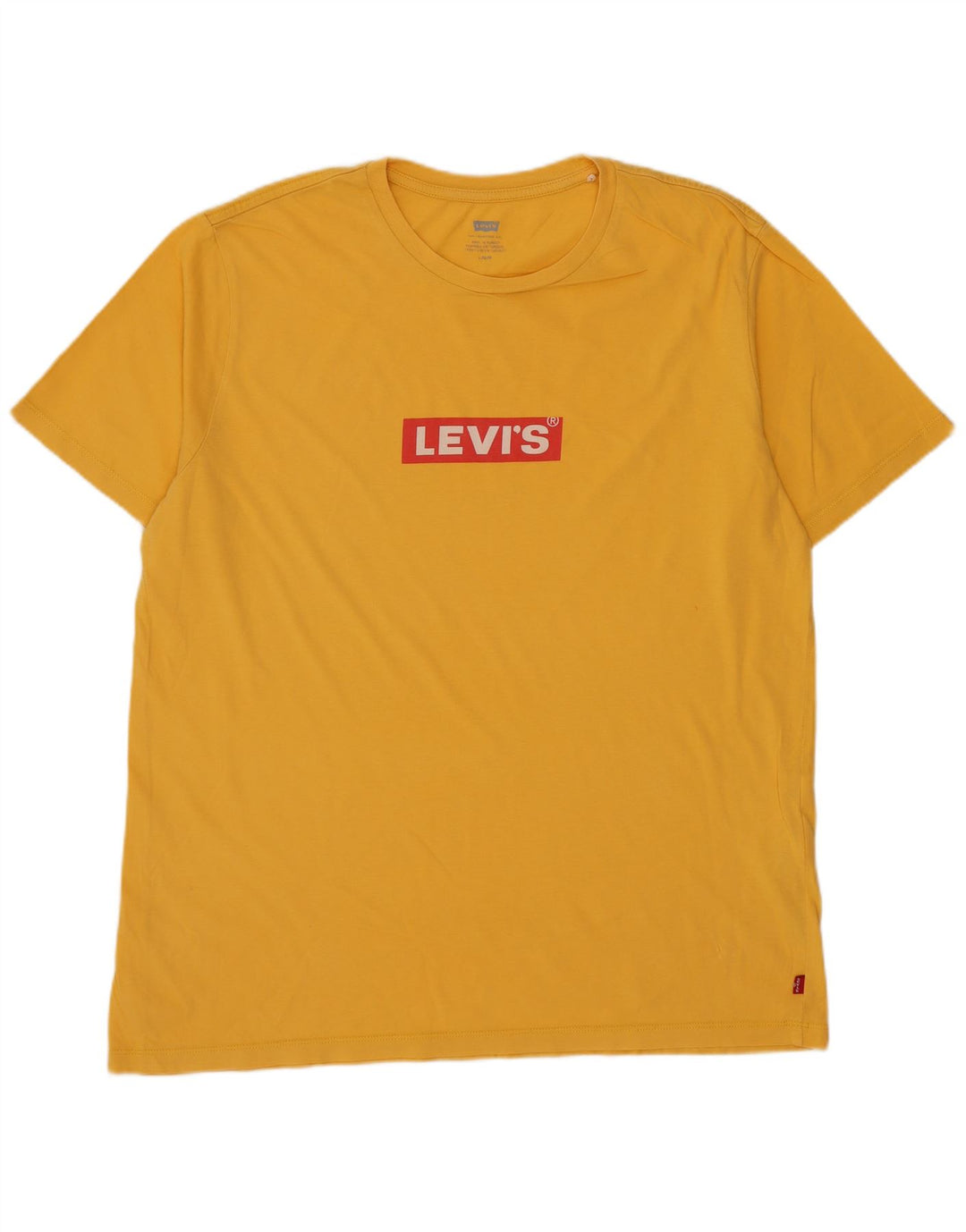 Camiseta gráfica masculina Levi's Top grande de algodão amarelo