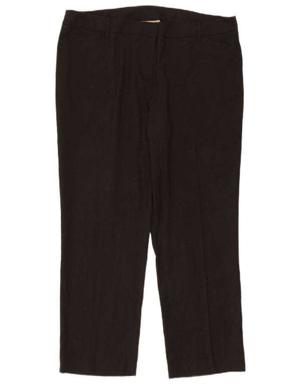 Calça feminina reta casual Marks & Spencer UK 18 XL W40 L31 preta