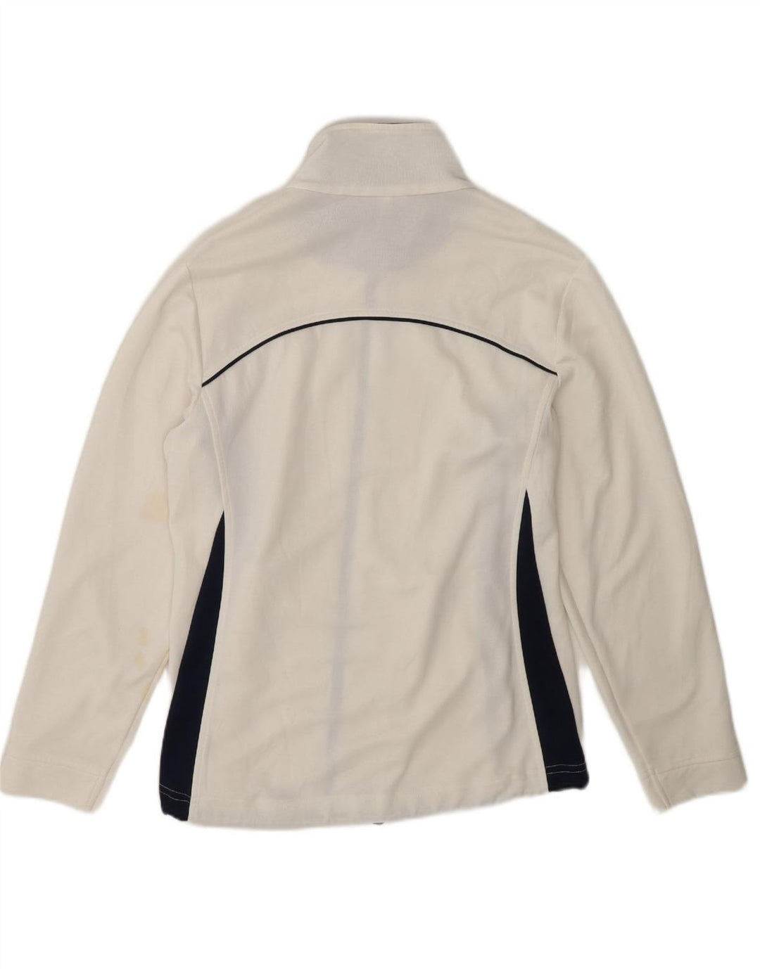 ASICS Womens Tracksuit Top Jacket UK 16 Grande bloco colorido branco