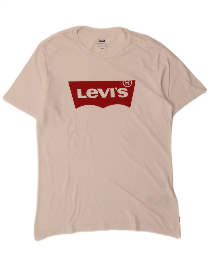 Camiseta gráfica masculina Levi's Top pequeno algodão branco
