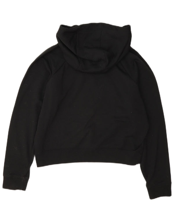 Suéter Nike feminino oversized com capuz e corte gráfico UK 10 pequeno algodão preto