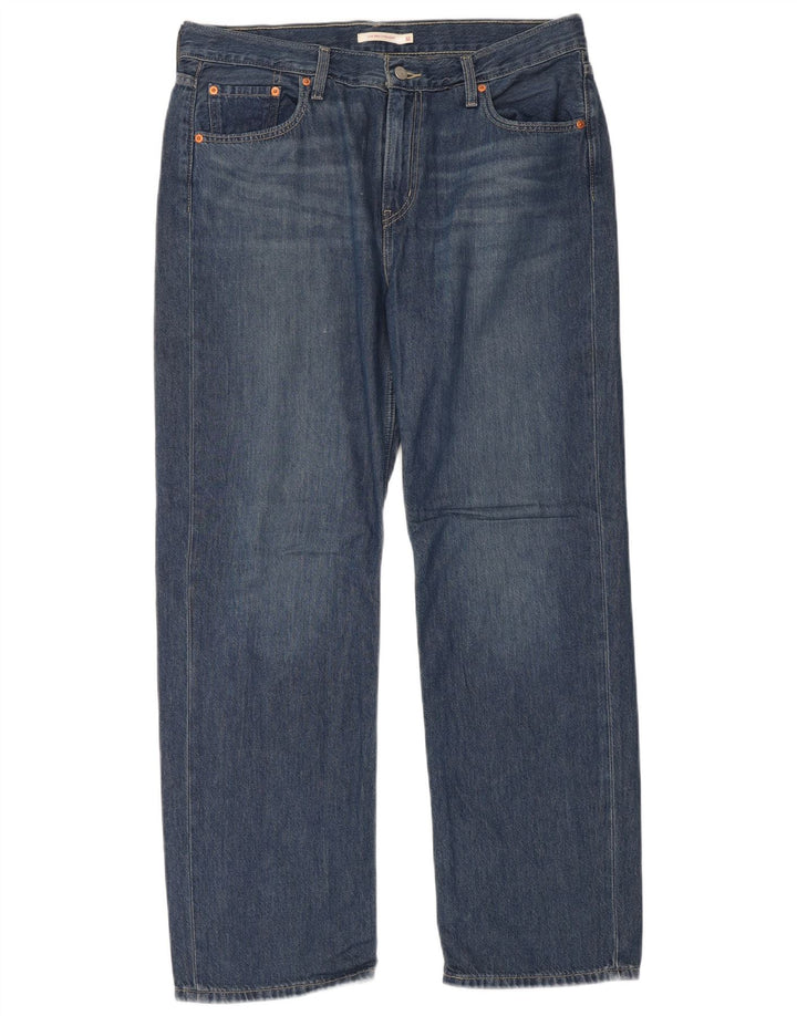 Calça jeans masculina Levi's Low Pro Straight W32 L32 azul algodão