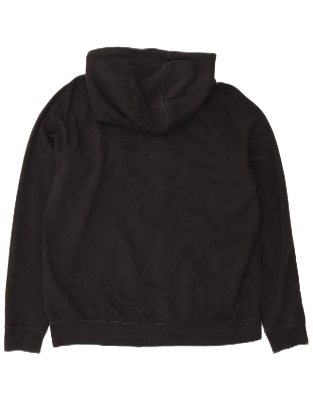 Suéter masculino Nike com capuz e zíper médio preto algodão