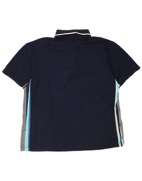 Camisa polo masculina Fila grande algodão azul marinho