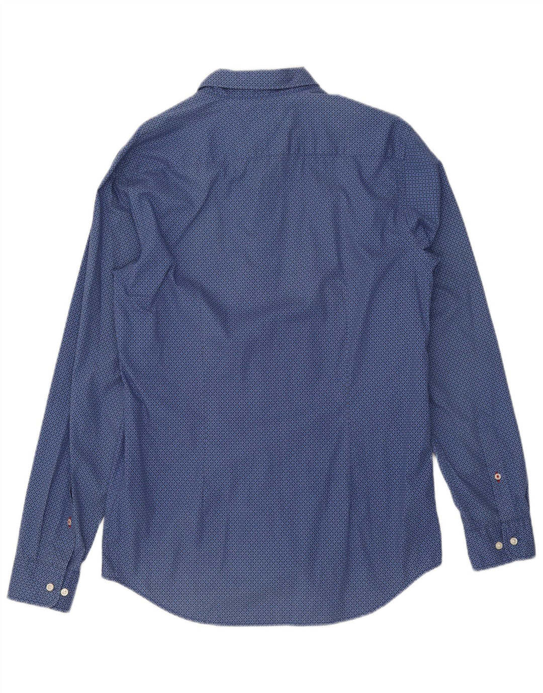 Camisa masculina TOMMY HILFIGER slim fit grande algodão geométrico azul