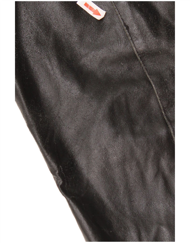 Jaqueta de couro masculina vintage UK 38 couro preto médio