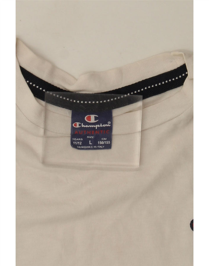 Camiseta Champion Boys Top 11-12 Anos Grande Branco