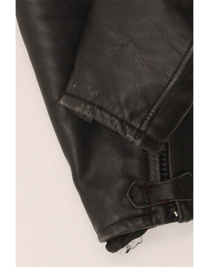 Belo Tours Jaqueta masculina de couro Racer EU 50 grande preta