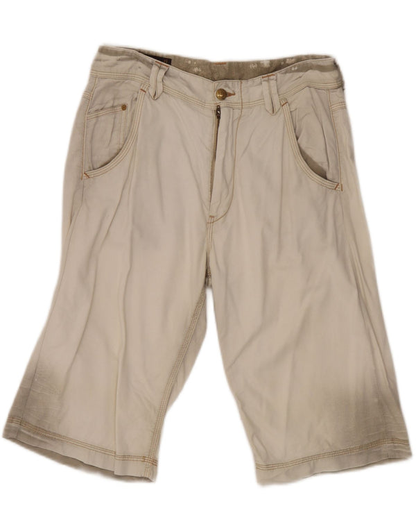 Bermuda masculina Marlboro Classics W31 algodão bege médio