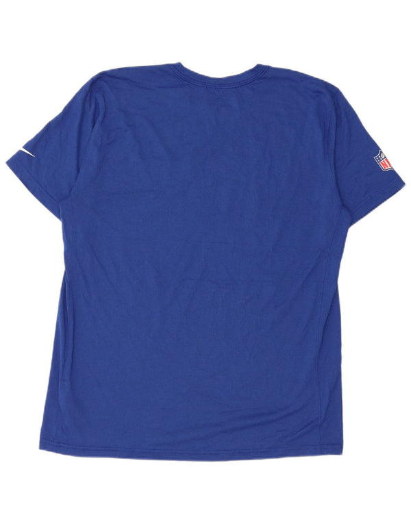 Camiseta masculina Nike New York Giants com estampa gráfica grande azul poliéster