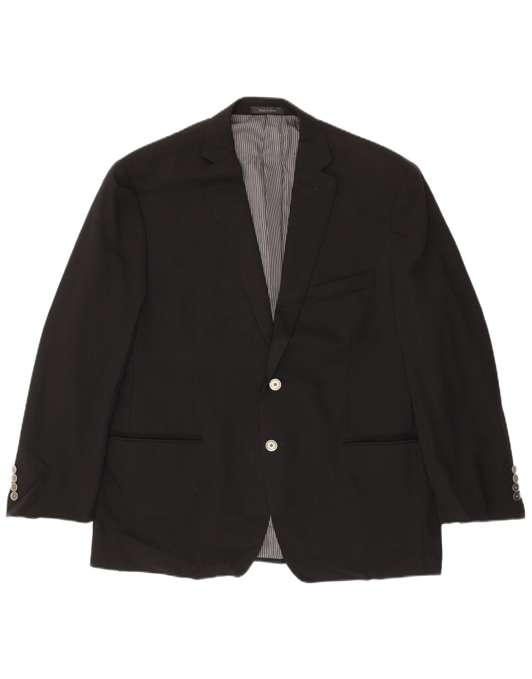 Jaqueta Blazer Masculina Calvin Klein com 2 Botões Reino Unido 44 Lã Preta Grande