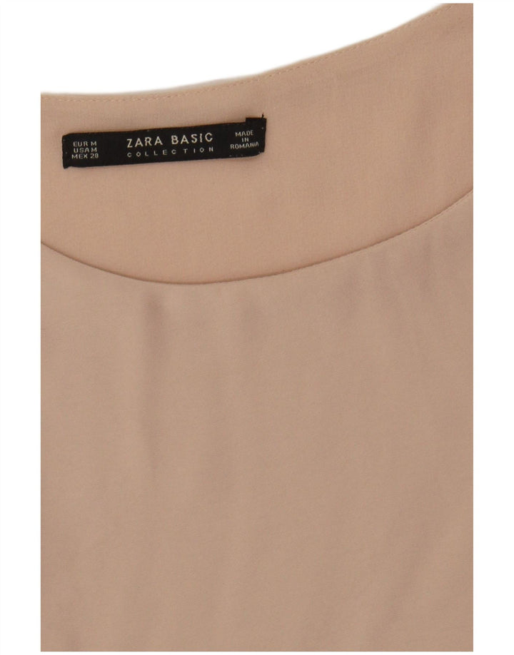 Top colete feminino ZARA UK 12 médio bege