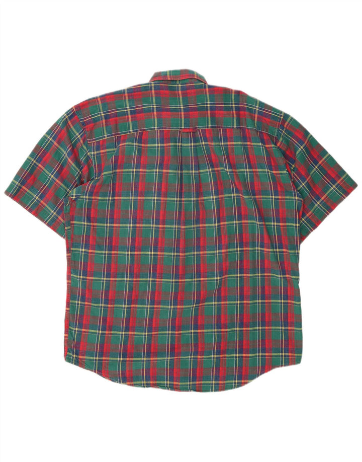 Camisa masculina de manga curta PENDLETON grande algodão xadrez multicolorido