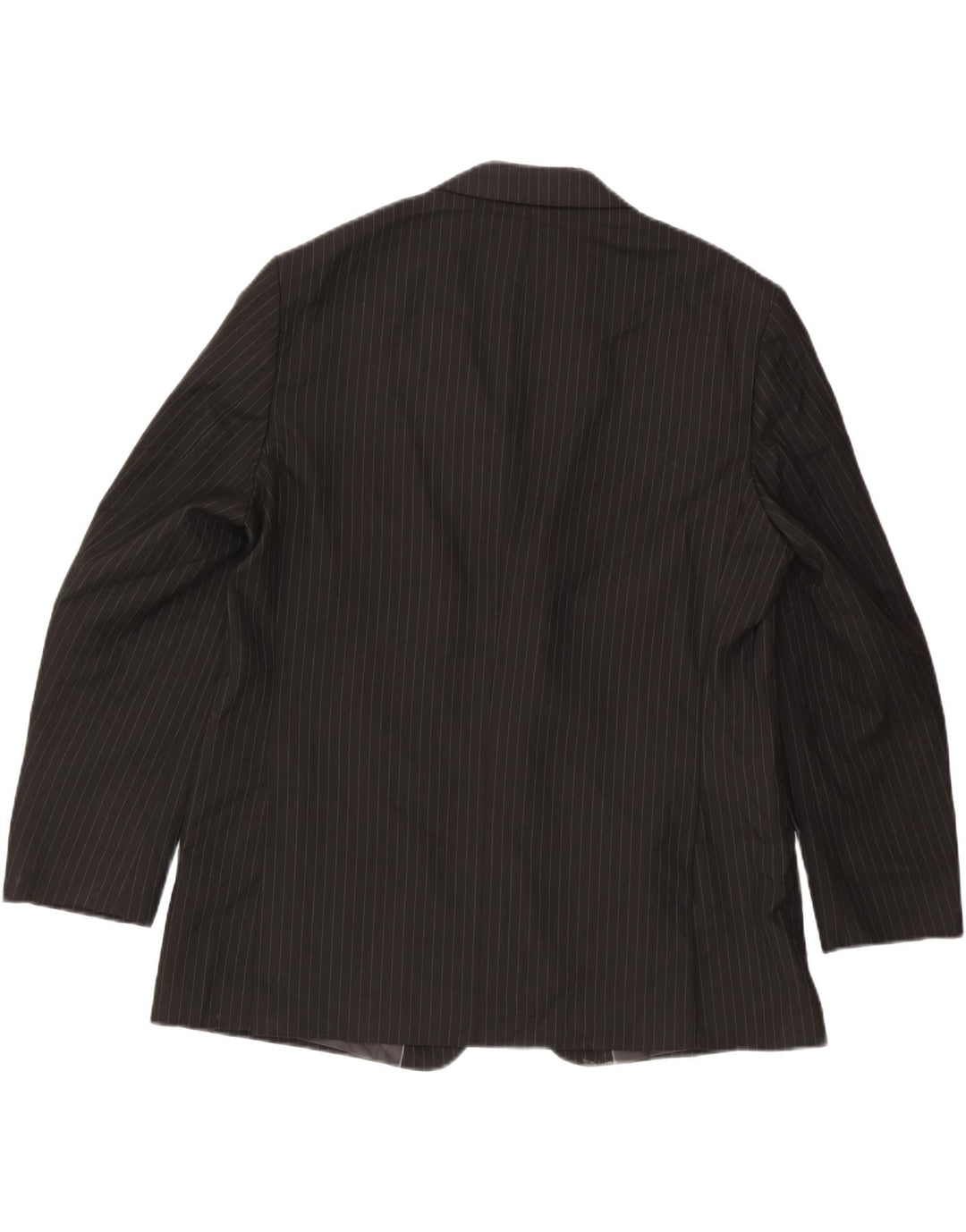Jaqueta blazer masculina de 2 botões MARKS & SPENCER Reino Unido 46 3XL risca de giz preta