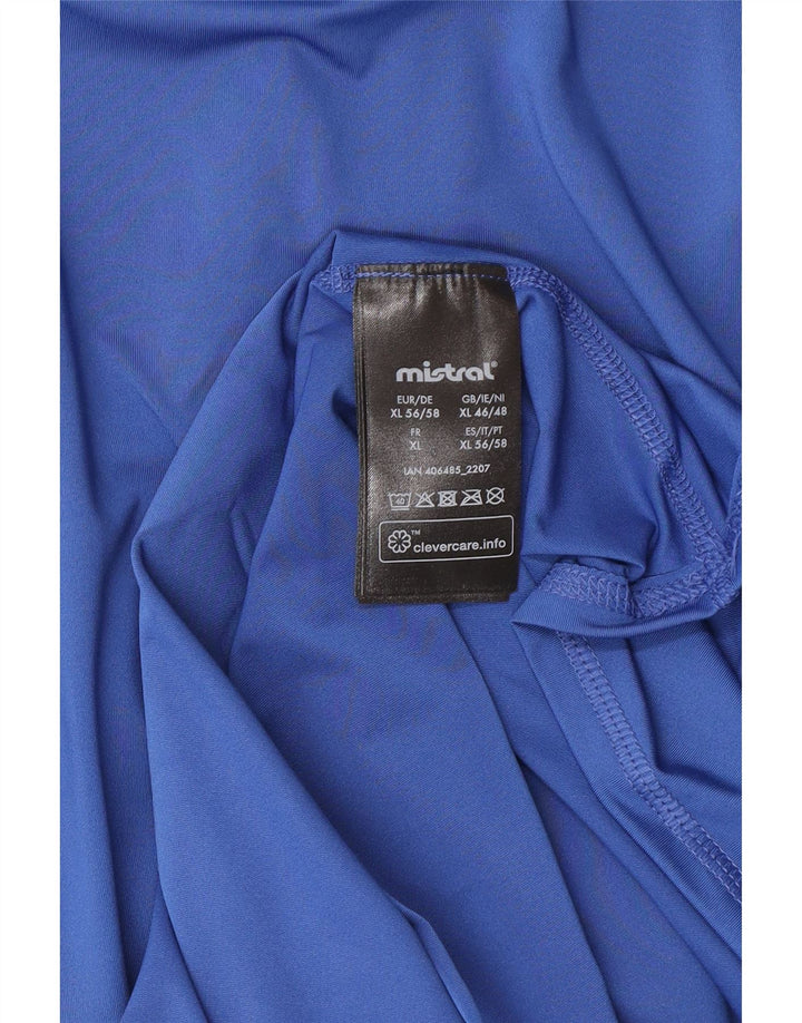 Mistral Mens Graphic Top Manga Longa XL Azul Colourblock Poliéster