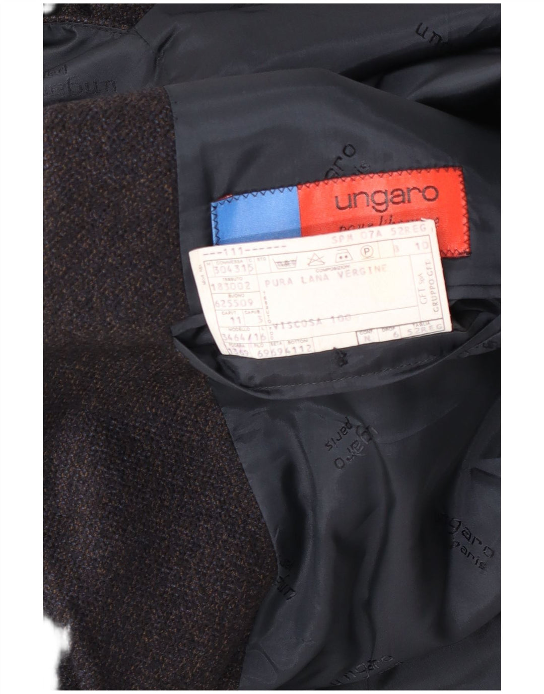 Jaqueta Blazer Masculina Ungaro com 3 Botões IT 52 XL Lã Virgem Cinza