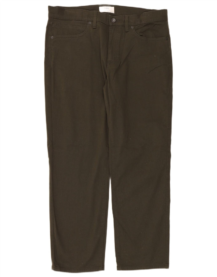 Jeans retos masculinos Marks & Spencer W36 L29 algodão cáqui
