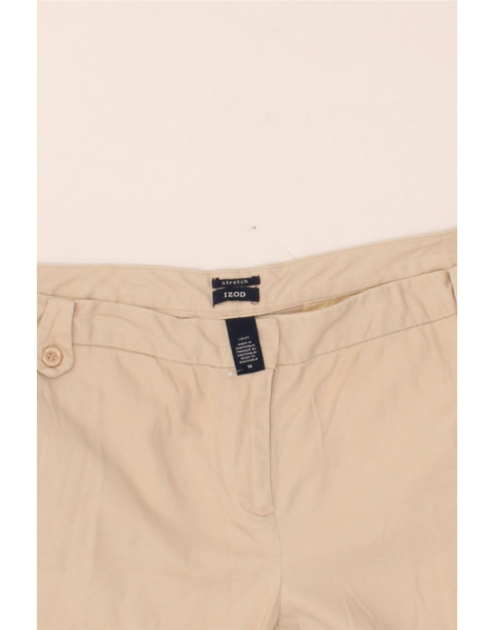IZOD Womens Chino Shorts US 14 XL W36  Beige Cotton Vintage Izod and Second-Hand Izod from Messina Hembry 