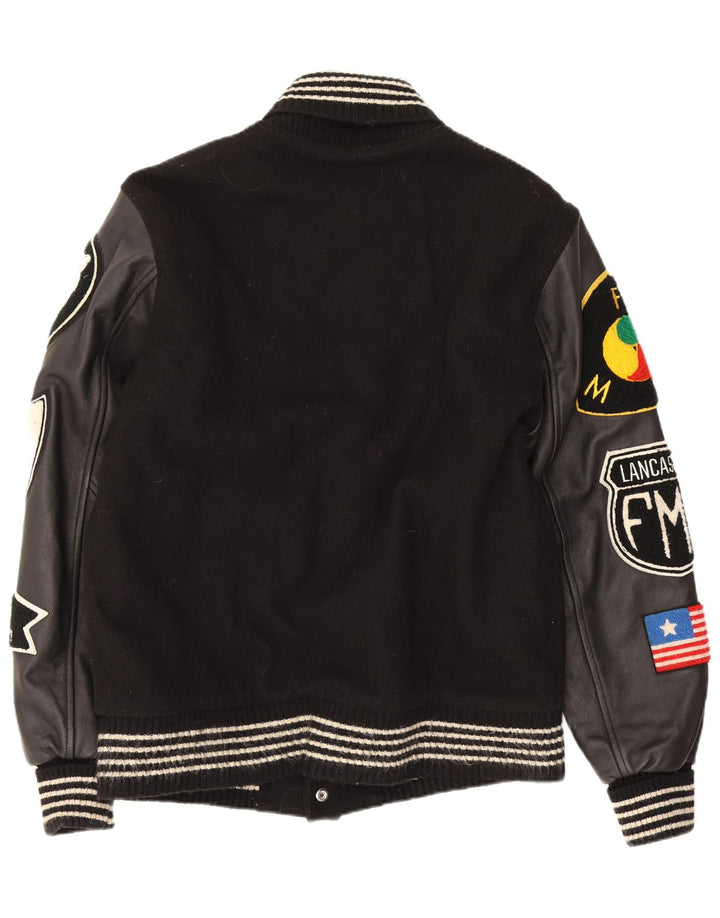 Jaqueta masculina Franklin Marshall Graphic Varsity Reino Unido 36 pequeno bloco colorido preto