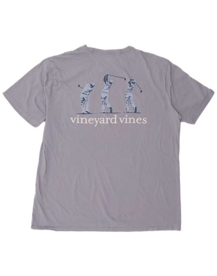 Camiseta gráfica masculina Vineyard Vines Top XL algodão roxo