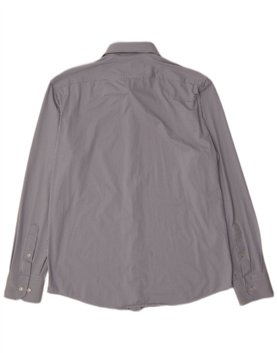 Camisa masculina Hugo Boss Regular Fit tamanho 41 16 grande poliamida manchada azul