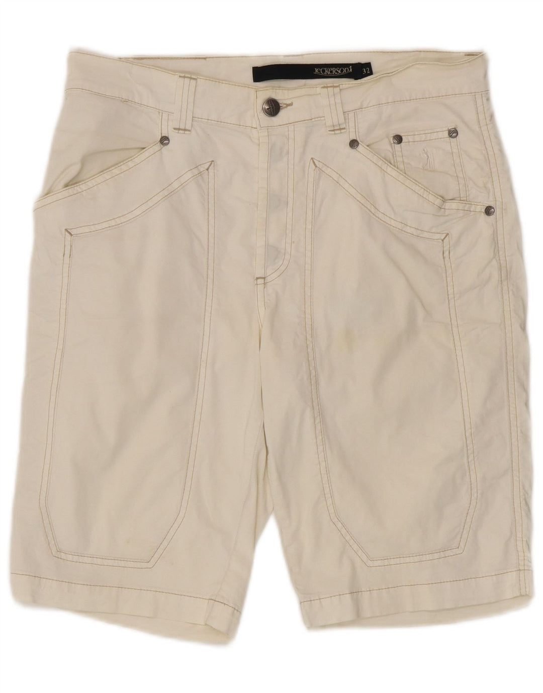 Bermuda masculina Jeckerson W32 médio algodão branco