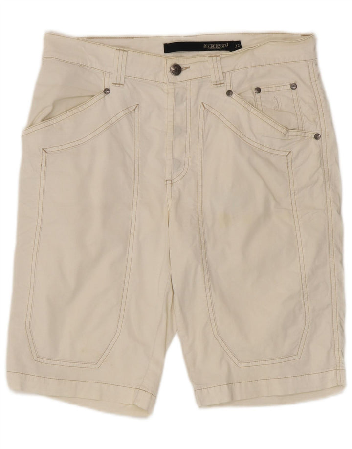 Bermuda masculina Jeckerson W32 médio algodão branco