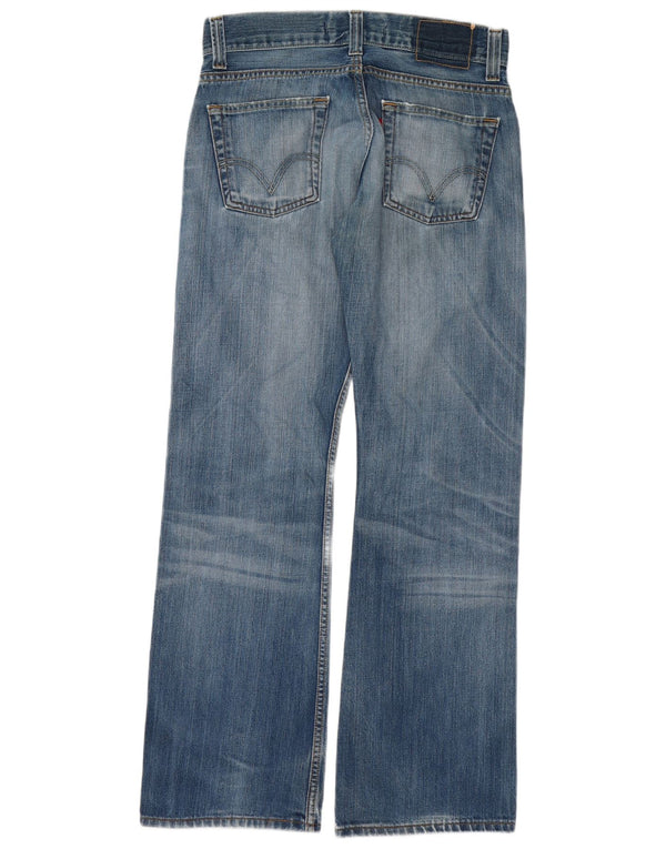 Calça jeans feminina Levi's 512 Distressed Bootcut W30 L32 azul algodão