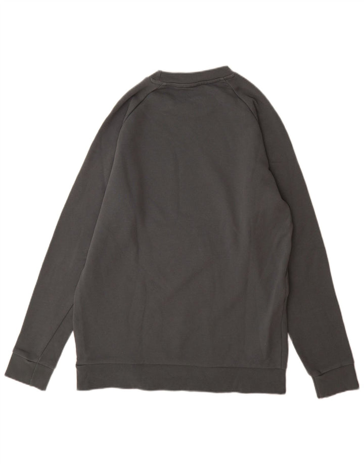 Adidas Mens Graphic Moletom Jumper Médio Algodão Cinza