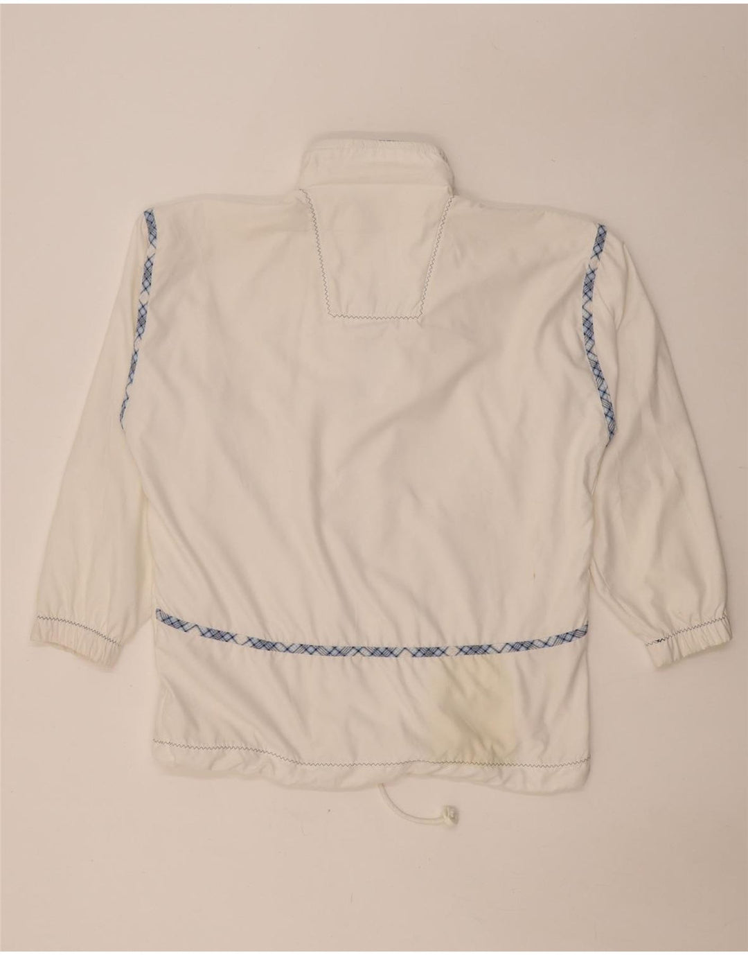 Sergio Tacchini moletom feminino oversized gráfico completo US 10 grande branco