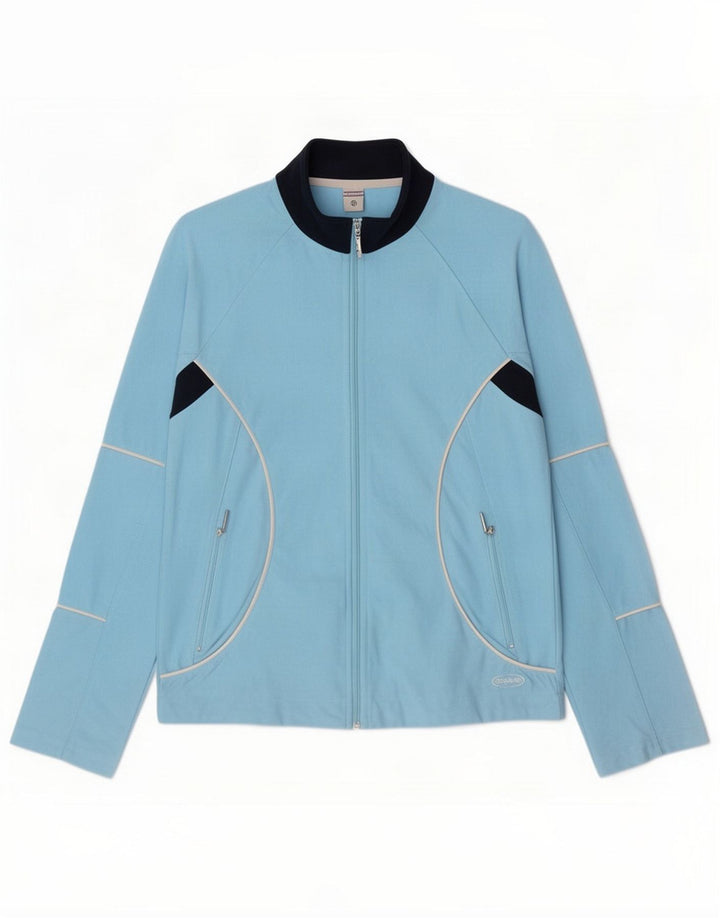 Brugi Womens Tracksuit Top Jacket IT 44 Medium Blue Colourblock Poliéster