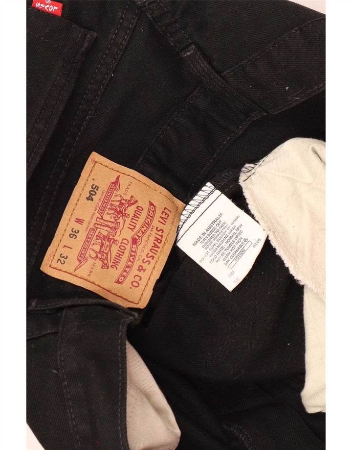 Jeans Levis 504 Straight Masculino W36 L32 Preto