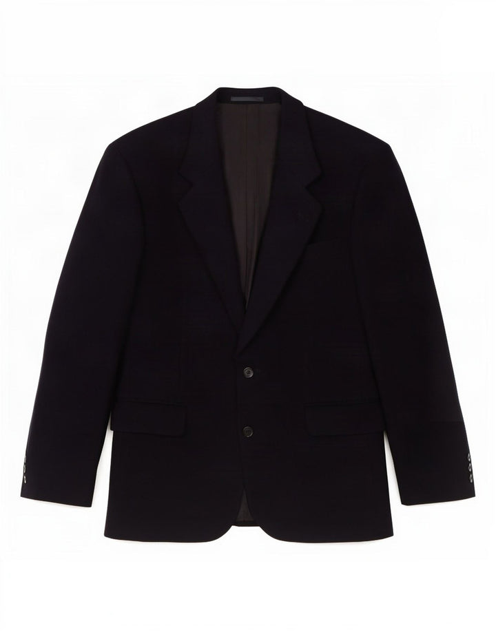 Jaqueta Blazer Masculina Hugo Boss com 2 Botões EU 48 Lã Azul Marinho Médio