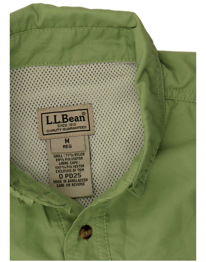 Camisa masculina de manga curta L.L.BEAN nylon verde médio