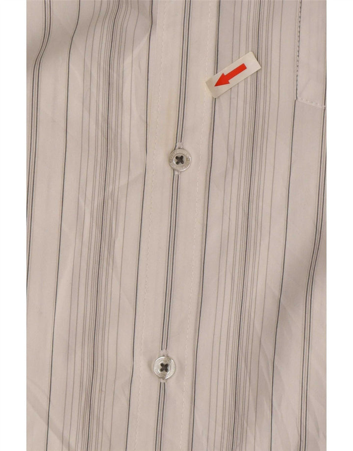 Camisa masculina Quiksilver pequena listrada branca