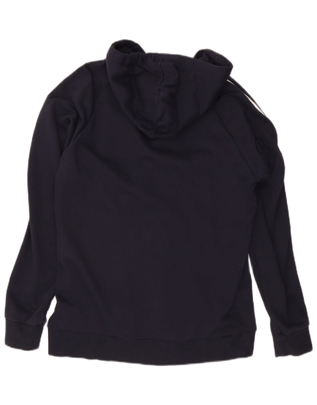 ADIDAS Suéter masculino com capuz e zíper grande algodão azul marinho