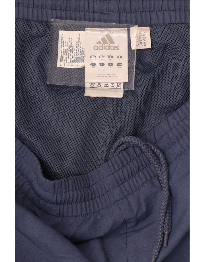 Calças de treino masculinas ADIDAS UK 40/42 poliéster azul médio