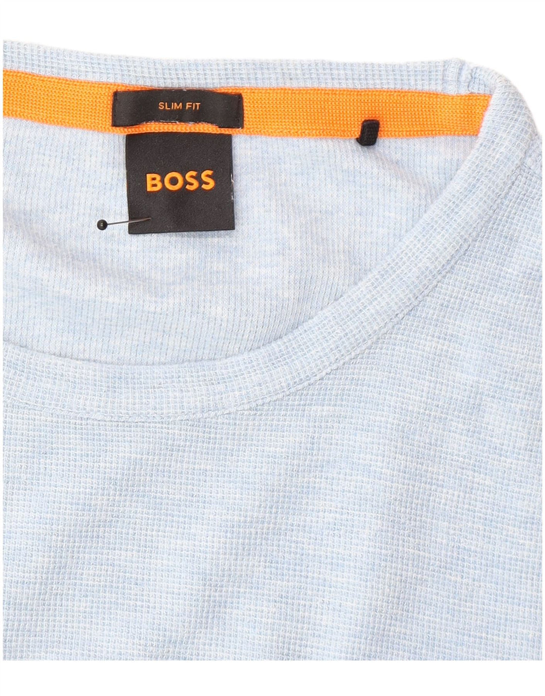 Hugo Boss Mens Slim Fit Top Manga Longa Grande Azul