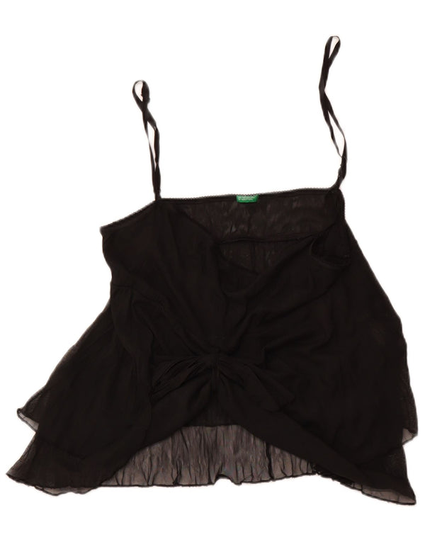 Top Cami feminino BENETTON UK 12 médio preto