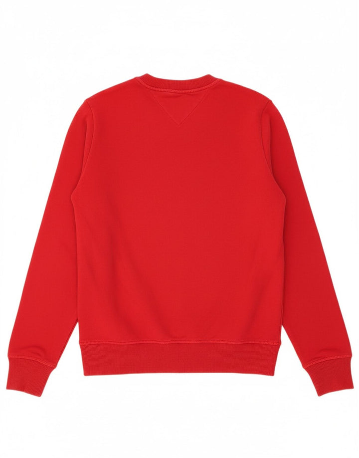 TOMMY HILFIGER Suéter gráfico masculino pequeno algodão vermelho