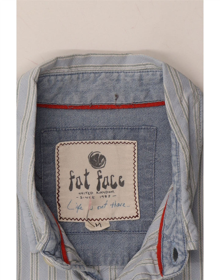 FAT FACE Mens Shirt Medium Blue Striped Vintage Fat Face and Second-Hand Fat Face from Messina Hembry 