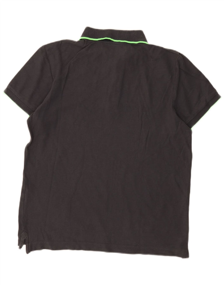 Camisa polo masculina Lotto pequena algodão cinza