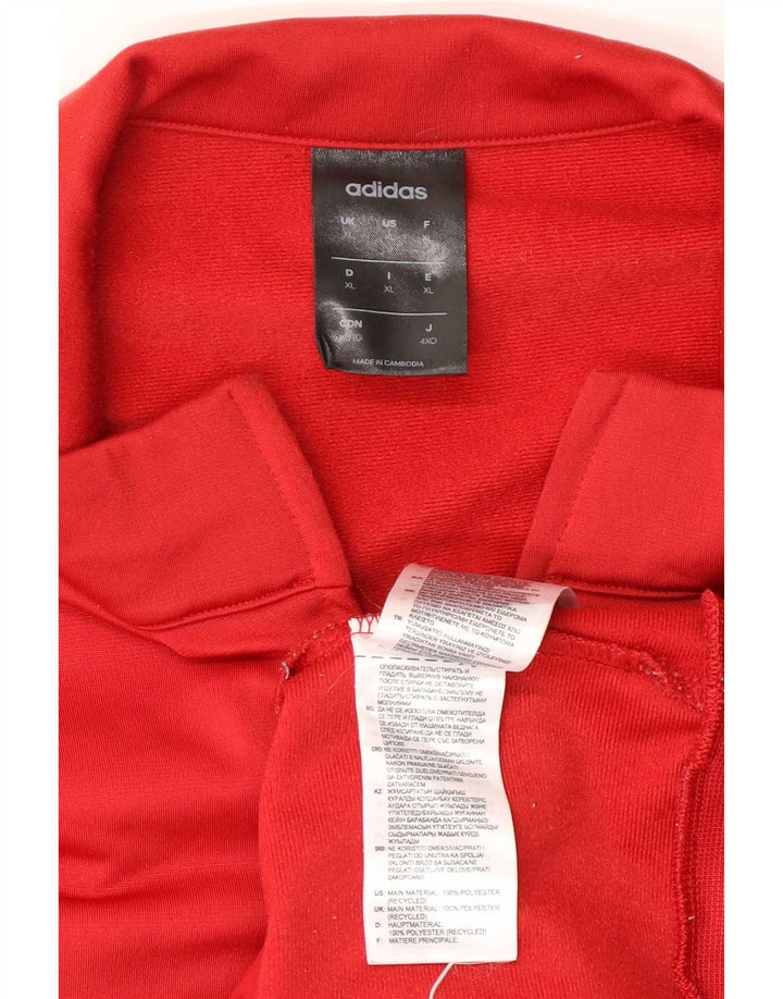 Adidas Mens Tracksuit Top Jacket XL Vermelho Poliéster