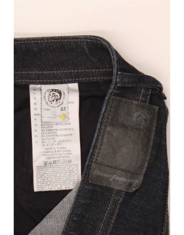Jeans Slim Feminino Diesel W32 L32 Azul Marinho Algodão