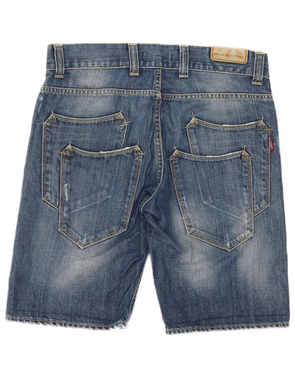 Daniele Alessandrini Shorts jeans masculino W32 algodão azul médio