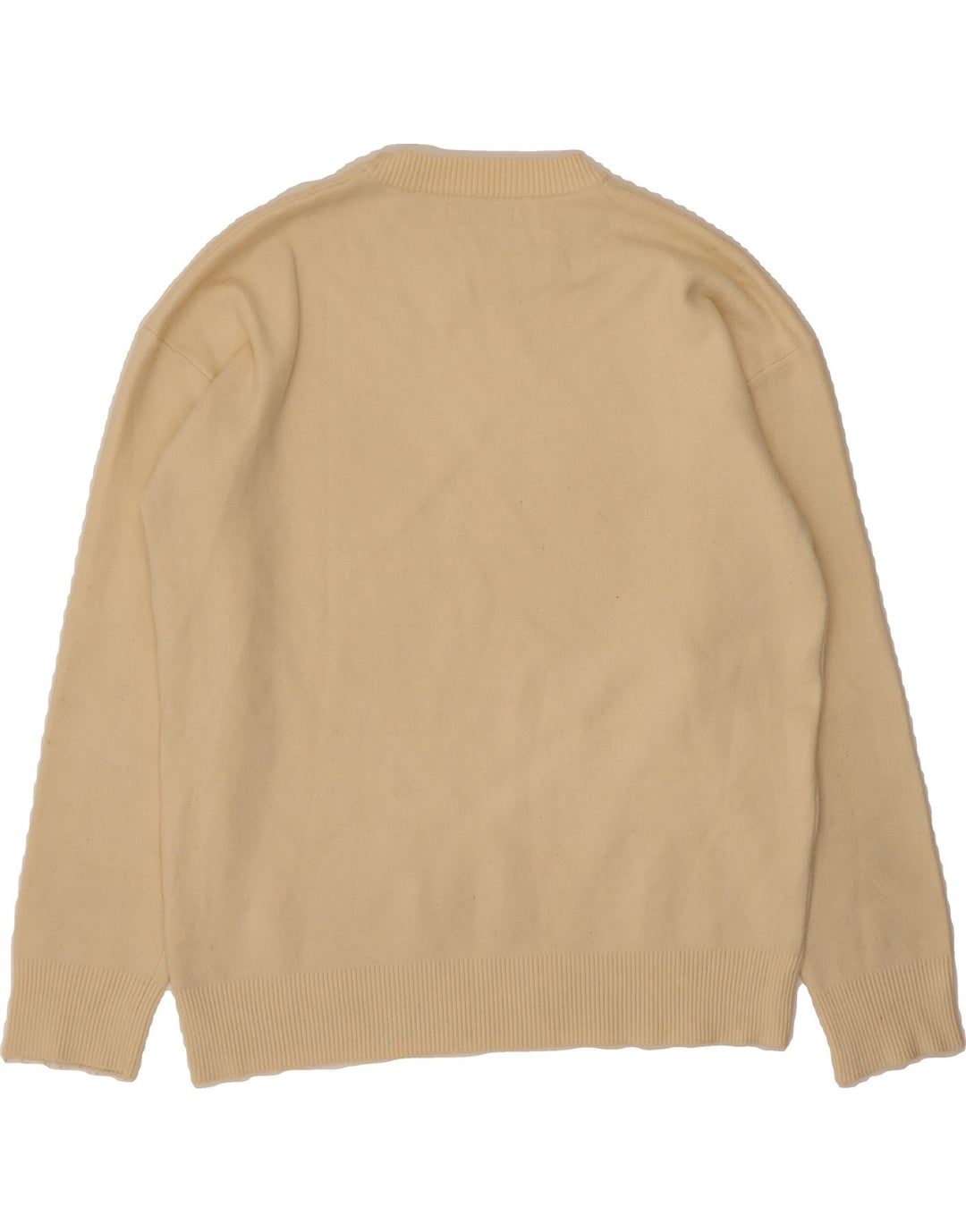 ZARA Mens Crew Neck Jumper Sweater Large Off White Viscose Vintage Zara and Second-Hand Zara from Messina Hembry 
