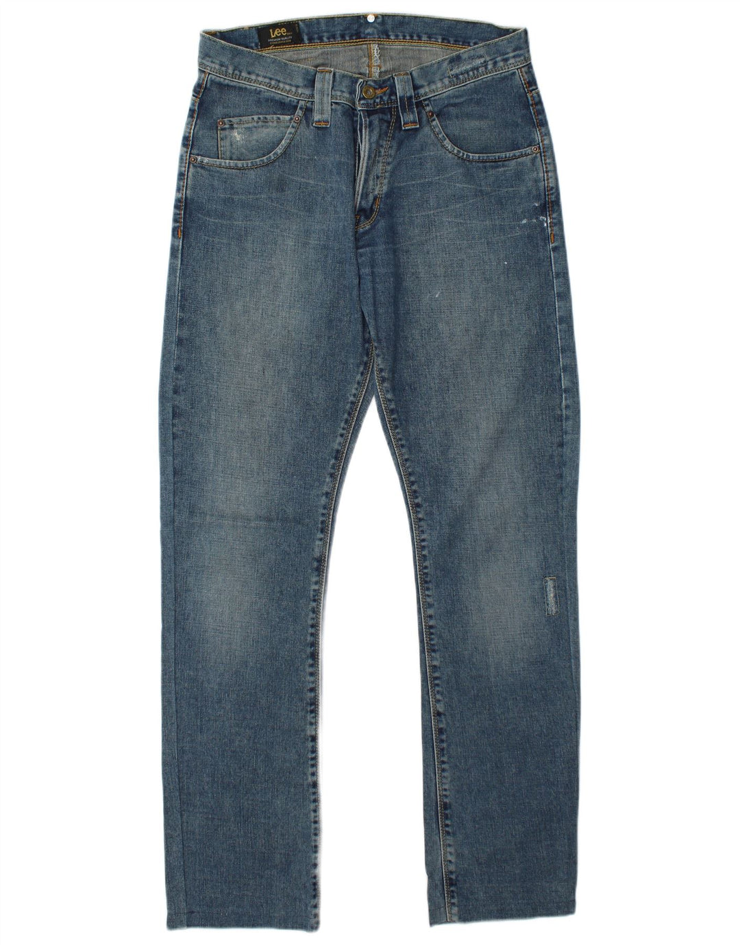 Jeans retos masculinos LEE Roscoe desgastados W30 L34 algodão azul