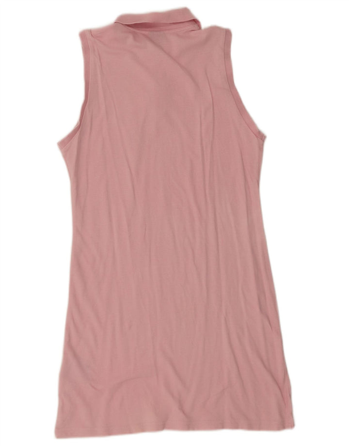 Vestido polo feminino sem mangas INVICTA Reino Unido 14 algodão rosa médio