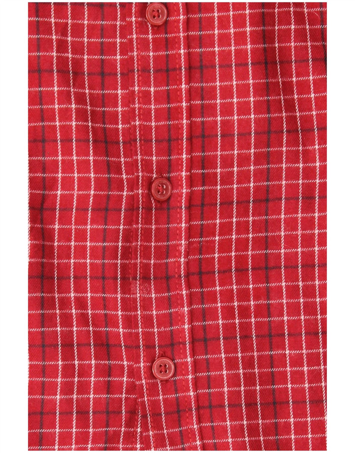 Camisa masculina de flanela James Pringle XL poliéster xadrez vermelho