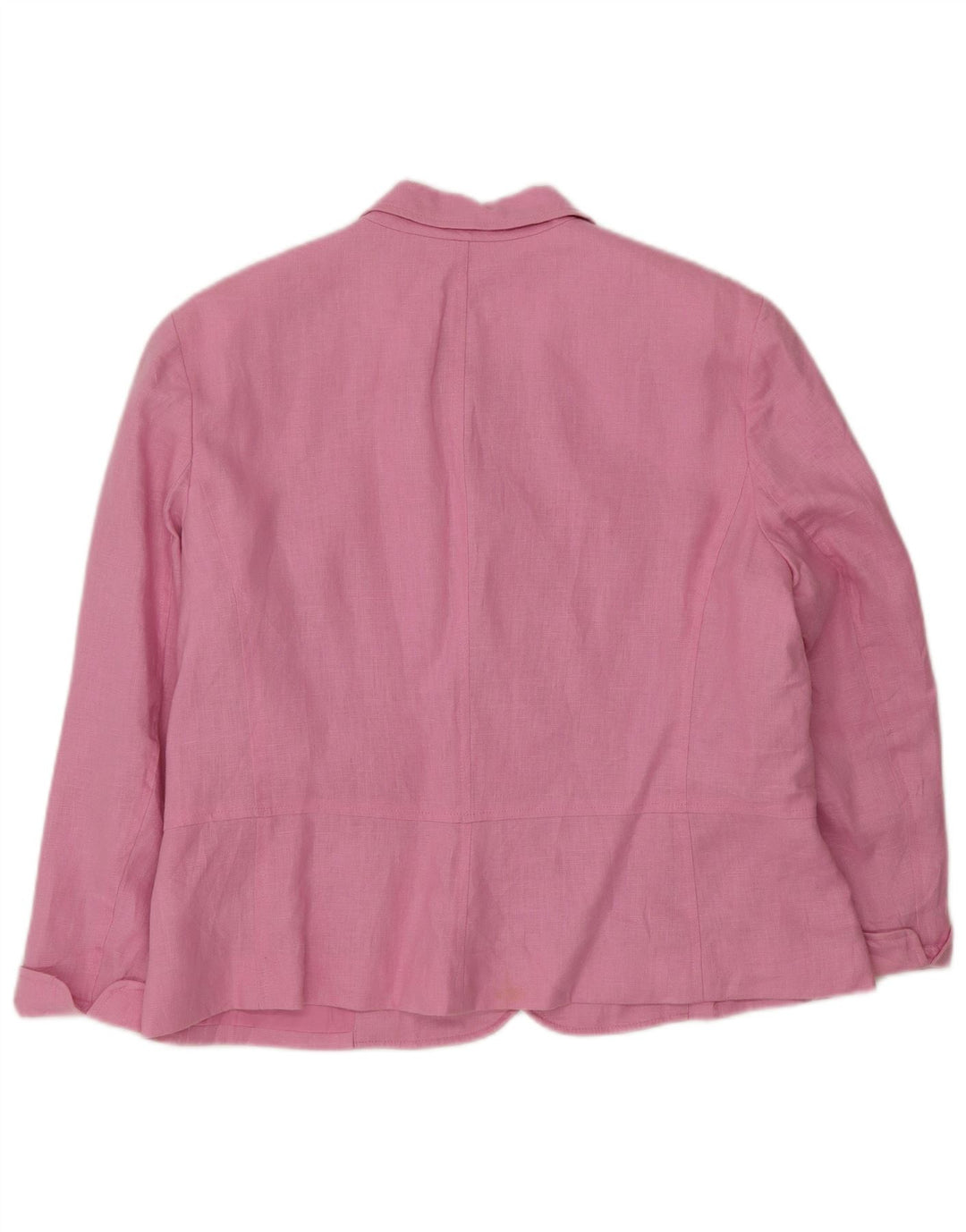 Jaqueta blazer feminina Chaps com 4 botões e manga 3/4 Reino Unido 18 XL linho rosa